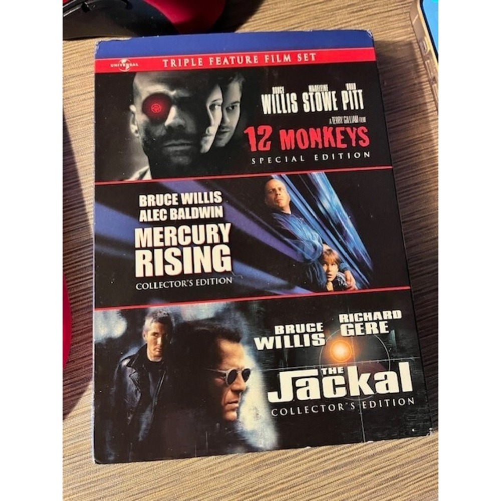 12 Monkeys & Mercury Rising‎ & The Jackal Collector's Edition Triple Feature DVD